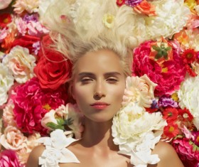 like flowers girl Stock Photo 01