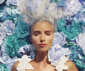 like flowers girl Stock Photo 02