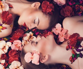 like flowers girl Stock Photo 03