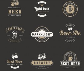 retro Beer labels with badge vector