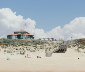 sandy seaside landscape Stock Photo