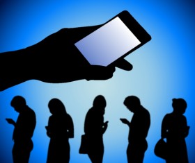 smart phone vector silhouette