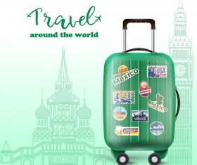 travel around the world vector