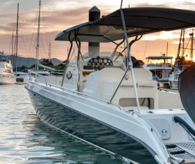 yacht moored at the dock Stock Photo 02