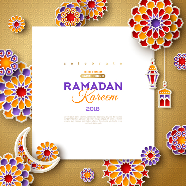 2018 Ramadan kareem festival vector material 02