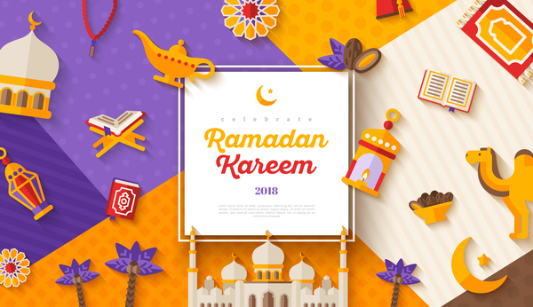 2018 Ramadan kareem festival vector material 05