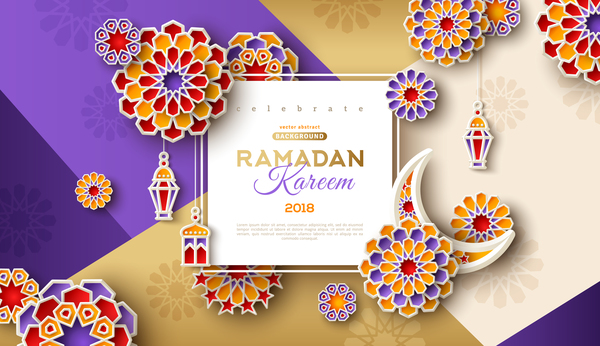 2018 Ramadan kareem festival vector material 07