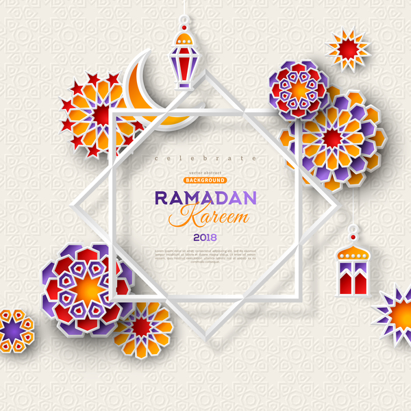 2018 Ramadan kareem festival vector material 09 free download