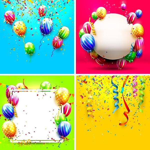 4 Kind birthday background vector