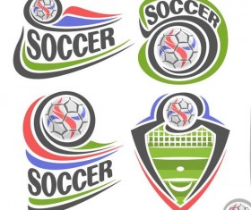 4 Kind soccer logos design vectors