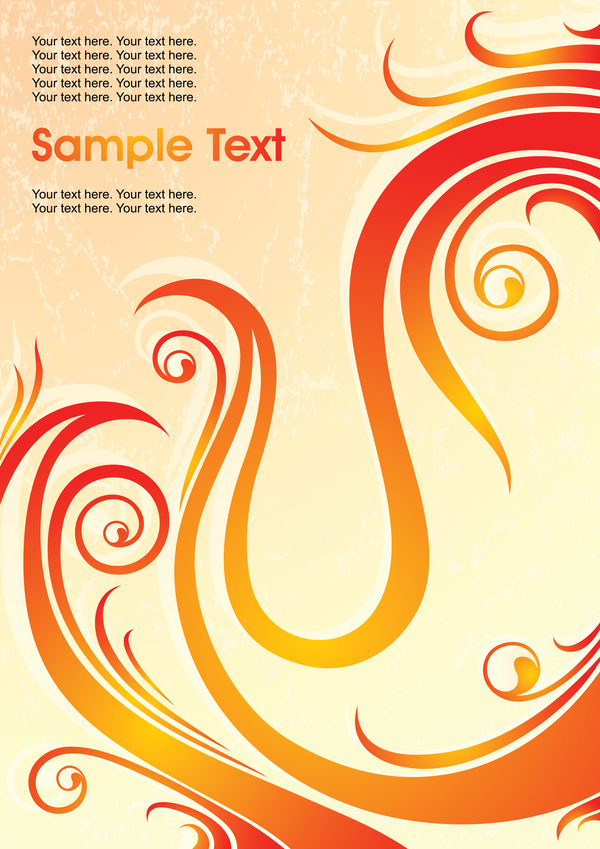 Abstract fire background vector
