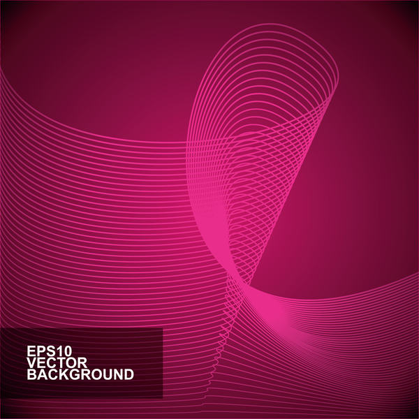 Abstract lines with pink background vector