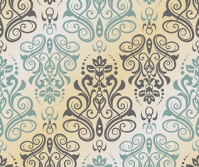 Abstract seamless pattern with ornament damask vector