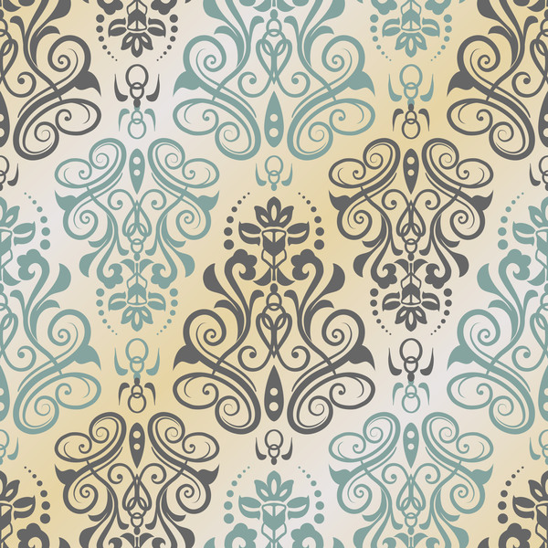 Abstract seamless pattern with ornament damask vector