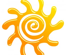 Abstract sun sign vector matrial 01