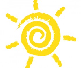 Abstract sun sign vector matrial 02