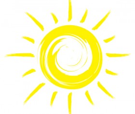 Abstract sun sign vector matrial 03