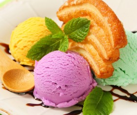 Assorted ice cream in summer Stock Photo 01