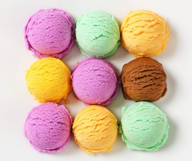Assorted ice cream in summer Stock Photo 02