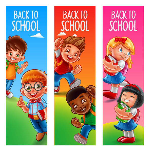 Back to school banners template vector 01