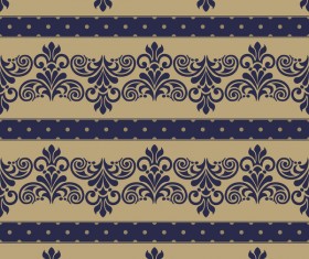Baroque seamless pattern with ornament vector 01