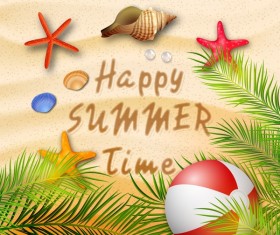 Beach summer background vector