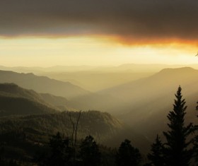Beautiful Mountain range landscape Stock Photo