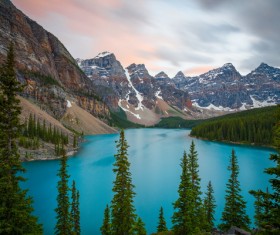 Beautiful calm lake mountain landscape Stock Photo
