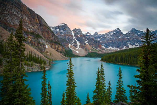Beautiful calm lake mountain landscape Stock Photo