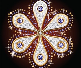 Beautiful diamond floral vector illustration 05