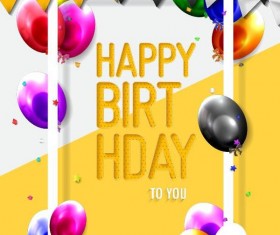 Birthday balloon fraem vectors