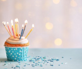 Birthday candle cake Stock Photo 01