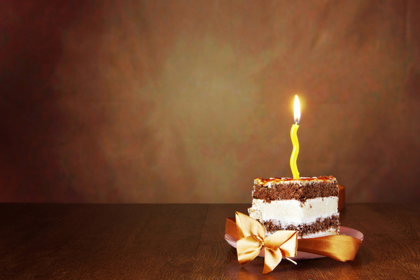 Birthday candle cake Stock Photo 02