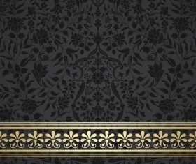 Black decor pattern vector design 01