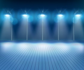 Blue lampy light vector