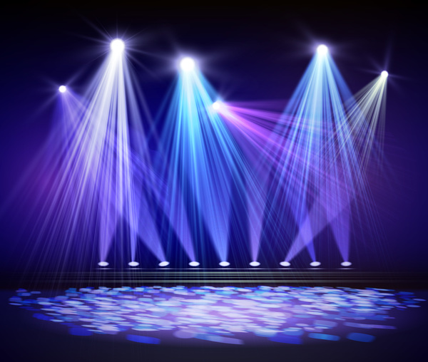 Blue with purple spotlight background vector