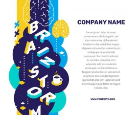 Brainstorm business words illustration vector