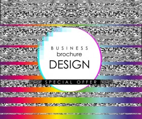 Business brochure template with special offer design vector 01