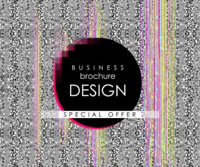 Business brochure template with special offer design vector 03