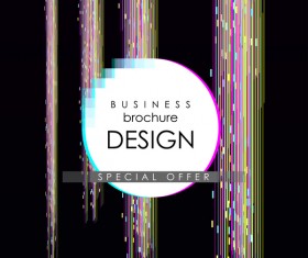 Business brochure template with special offer design vector 04