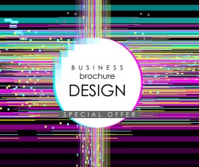 Business brochure template with special offer design vector 05