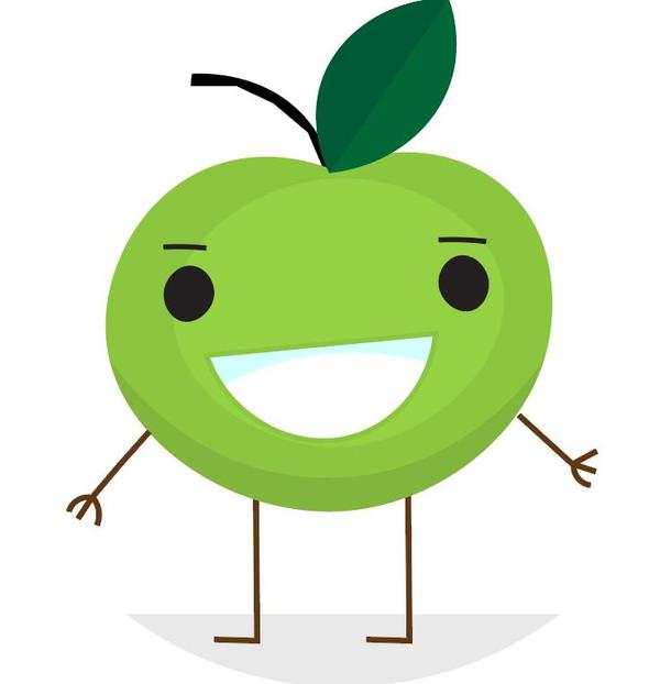 Cartoon apple vector