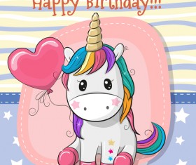 Cartoon cute unicorns vectors design 07