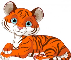 Cartoon tiger vector