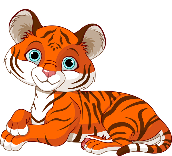 Cartoon tiger vector free download