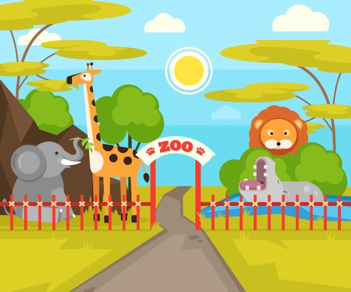 Cartoon zoo design vectors 02 free download