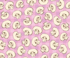 Champignon seamless pattern vector