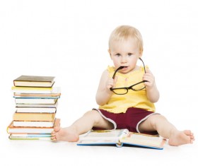 Children and books Stock Photo