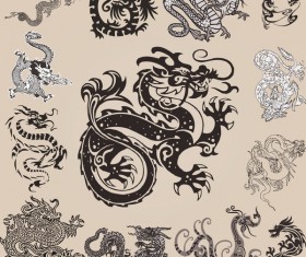 China dragon design vector