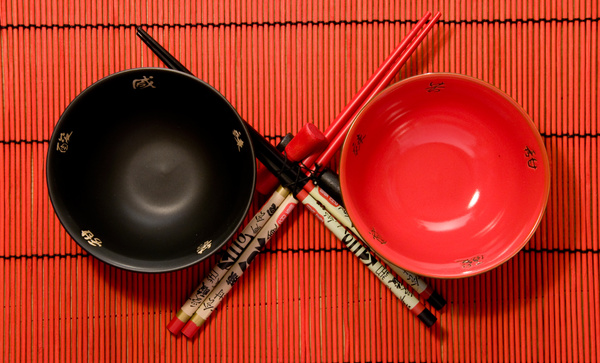 Chinese style tableware Stock Photo